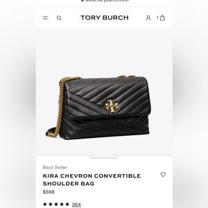 Used AUTHENTIC Tory Burch Kira Chevron Convertible